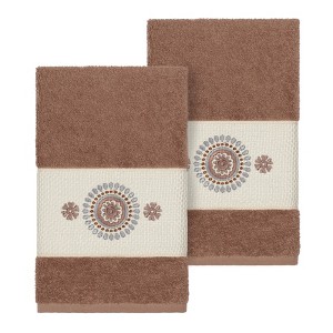 Linum Home Textiles 100% Turkish Cotton ISABELLE Embellished Towel Set - 1 of 2