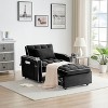 NicBex Modern Pull Out Sofa Bed Velvet Convertible Sofa with Adjustable Back, USB Port and Swivel Phone Stand for Indoor - 3 of 4
