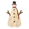 4FT Pre-Lit Snowman-Shaped Christmas Tree with 100 Lights, 380 PVC Branch Tips, Artificial Xmas Tree for Indoor/Outdoor Holiday Decor - 4 of 4