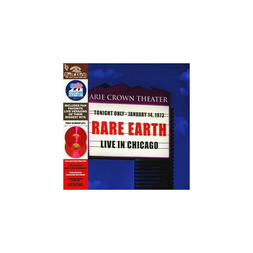 Rare Earth - Live In Chicago - Red Translucent (Colored Vinyl Red)