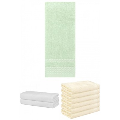 REGALWOVEN Striped Soft Absorbent Bathroom Cotton Towel Set 3 Pcs