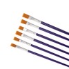 Unique Bargains Flat Brush for Watercolor Nylon Metal Plastic 6 Pcs - 3 of 3