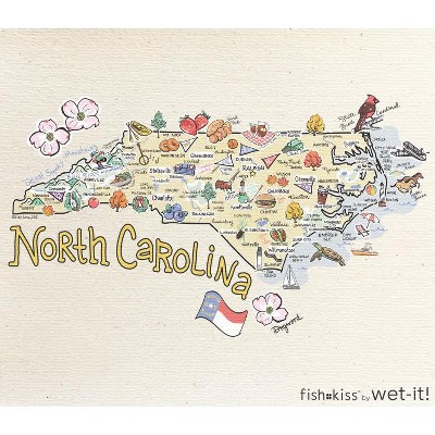 Wet it By Fishkiss State Washcloth - North Carolina