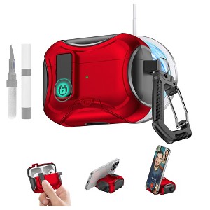 HTUTWOO for AirPods Pro 3 Case, Shockproof Headphone Protective Cover, MagSafe Magnetic Design with Drop-Proof Lock and Cleaning Kit - 1 of 4
