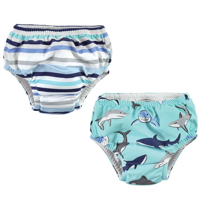 Hudson Baby Infant Boy Swim Diapers, Shark, 1 of 5