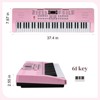 Karl Home 61 Keys Keyboard Piano with Lighted Keys, Z-Stand, Piano Bench, Black - 2 of 4