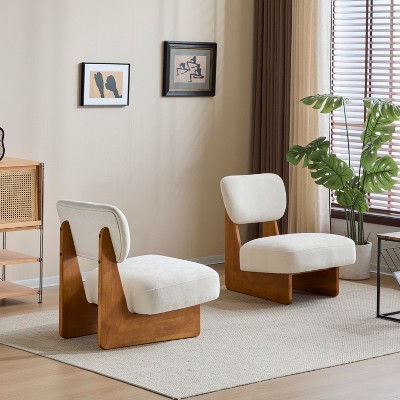 Christopher Knight Home Carlos Modern Wood Upholstered Accent Chair (Set of 2)