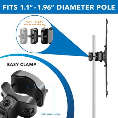 Mount-It! Full Motion Black Steel and Aluminum TV Pole Mount for 32" to 55" Screens