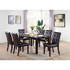 ORRD Elegant Upholstered Dining Chairs with Button Tufting, Faux Leather, Set of 2, Dark Brown - 4 of 4