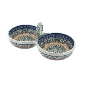 Blue Rose Polish Pottery 942 Ceramika Artystyczna Divided Seasoning Cellar - 1 of 1