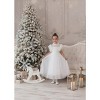 2Bunnies Girl Iris Floral Lace Tulle Flower Girl Dress in White - 2 of 4