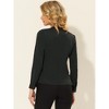 INSPIRE CHIC Women's Long Sleeve Solid Color Lightweight Blouses - 3 of 4