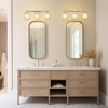 DORESshop 20.87 in. 3-Light Chrome Vanity Wall Lamp with Crystal Shade - 3 of 4