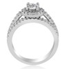 Pompeii3 3/4ct Pave Halo Diamond Engagement Ring Set 10K White Gold - 2 of 4