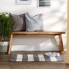 Design Imports Rugby Stripe Chindi - Gray & White - 2 X 3 Ft - 3 of 4