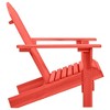 vidaXL Adirondack Chair Lounge Patio Lawn Chair for Garden Solid Wood Fir - Red - 3 of 4