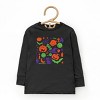 SmileyWorld Halloween Silhouette - Toddler Long Sleeve Graphic Tee and Youth Long Sleeve Graphic T-Shirt - 2 of 3