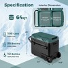 Costway Dual Zone 12V Car Refrigerator 64QT Portable Compressor Fridge Freezer (-4℉~68℉)  for RVs Black/Green - 3 of 4