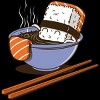 Junior's Design By Humans Sushi Bath Time By FernandoSala T-Shirt - 2 of 3