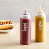 Talented Kitchen 132 White Script Oil and Vinegar Labels for Bottles, Clear Preprinted Condiments Stickers for Squeeze Dispensers - 3 of 4