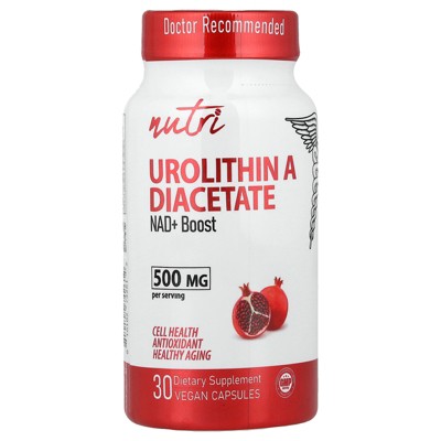 Nutri Urolithin A Diacetate, 30 Vegan Capsules (250 mg per Capsule)
