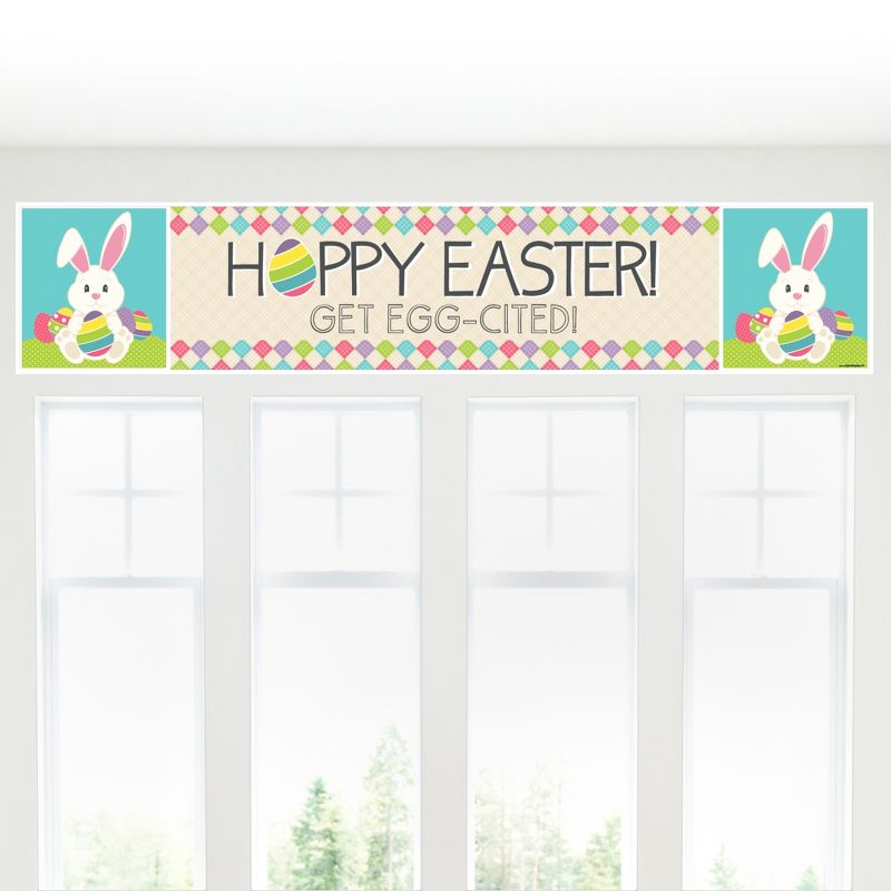 Big Dot of Happiness Hippity Hoppity - Easter Bunny Party Decorations Party Banner, 4 of 7