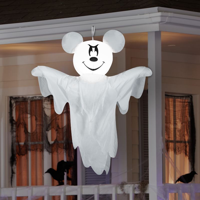 Disney Airblown Inflatable Hanging Mickey as Ghost Disney, 4 ft Tall, White, 2 of 4