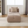 VASIP  Modular Cloud Sofa  & Ottoman Set, Deep Seat Boneless Sofa with Throw Pillow,for Living Room, Bedroom,No Assembly Required,Ivory - 3 of 4