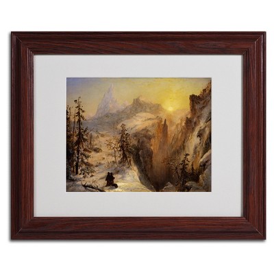 Trademark Fine Art -Jasper Cropsey 'Winter in Switzerland' Matted Framed Art