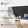 4 Packs 94.5” x 5.7” Solid Wood Panels for Wall, Acoustic Wood Slat Wall Panels for Interior Wall Decor，TV Background, Living Room - 3 of 4