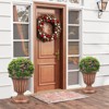 Costway 18 inch Tall Vintage Planters Set of 2/4 with Pedestal Base & Pre-marked Drain Hole Bronze/White - 4 of 4