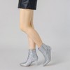 Perphy Women's Sparkly Glitter Upper Side Zipper Clear Block Heel Ankle Booties - 4 of 4
