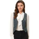 Allegra K Womens Waistcoat Steampunk Dressy Sleeveless Jacket Versatile Racerback Suit Vests