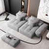 KWPZQEB Modular Sectional Sofa, Comfy Cloud Couch with Movable Ottoman & Pillows, Oversized Chenille Modular Sofa for Living Room - 4 of 4