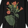 Grow Positive Message Cigar Plant Botanical Men's Black Long Sleeve Crew Neck Tee - 2 of 3