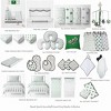 Bacati - Boys Soccer Muslin Green Gray 3 pc Crib Bedding Set - 3 of 4