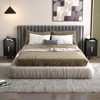 Tangkula 2PCS Nightstand w/ Charging Station Home Bedside Sofa Side Tables w/ 2 Drawers - 3 of 4