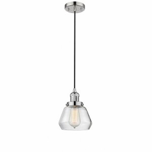 Fulton - 1 Light Cord Hung Mini Pendant In Industrial Style-10 Inches Tall and 7 Inches Wide - 1 of 1