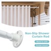 LunaLulinlk White Shower Curtain Rod - Adjustable Frosted Shower Curtain Rod 29-94'', Heavy Duty Shower Curtain Rod for Bathroom - 4 of 4