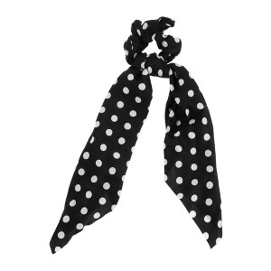 Unique Bargains Stylish Dots Ribbon Hair Elastics 1 Pc - 1 of 4