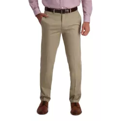 Haggar Men's Iron Free Premium Khaki Straight Fit Flat Front Pant 