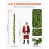 VEVOR Christmas Garland, 9-FT Realistic Norfolk Pine Garland,Evergreen Real Touch Artificial Faux Greenery Garlands,for Holiday  Xmas Decoration,Green - 3 of 4