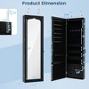 Costway Wall Door Mounted LED Mirror Jewelry Cabinet Lockable Armoire w/6 Drawers Black - 3 of 4