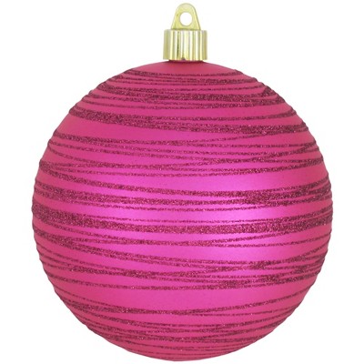 Christmas by Krebs 4ct Pink Tangles Shatterproof Matte Christmas Ball Ornaments 4.75" (120mm)