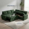 Dyonery 5-Seat Modular Sectional Sofa Bed for Small Spaces, L-Shaped Couch with Pull Out Bed, Storage, USB Ports & Recliner - 2 of 4