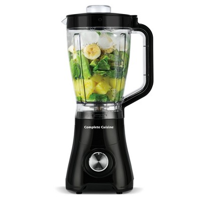 Complete Cuisine Kitchen Blender and Food Mixer, Electric Smoothie Maker with Stainless-Steel Blades, 2-Speed Control, 48 Oz, Black