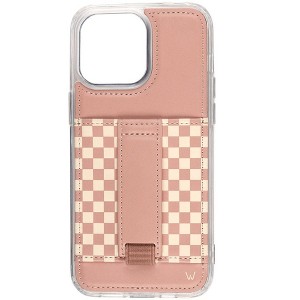 Walli Cases Blush Check Phone Case with Wallet and Finger Strap - 1 of 4