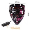 Garvee [1PACK]Mask skeleton Gloves Set ,Light Up Scary Mask Purge Mask with Glow Gloves (Purple + Ice Blue) - 4 of 4