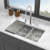 33x19x10in Undermount Double Bowl(60/40) Kitchen Sink - 16 Gauge with Two 10in Deep Basin - 4 of 4