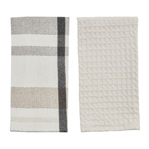 Split P Mason Plaid Dishtowel and White Waffle Weave Dishcloth Bundle of 2 - 1 of 3